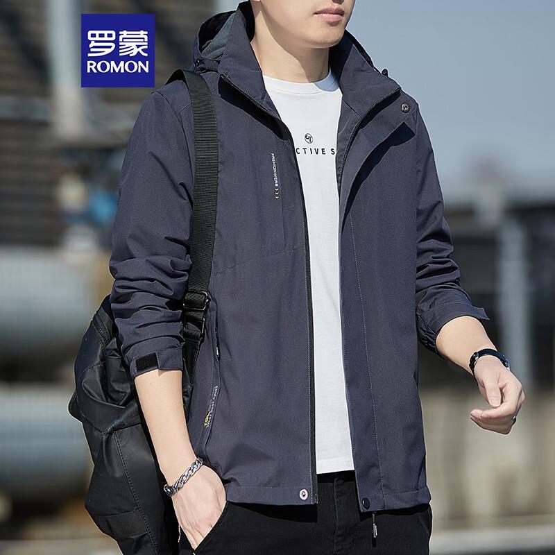ROMON Men's Hooded Business Casual Jacket MK58