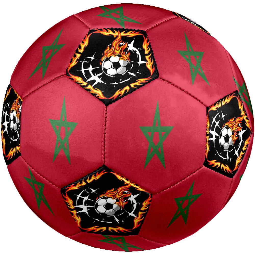 1pc Moroccan Sports Theme Size 5 Soccer Ball Professional Match Training Football Indoor &Outdoor Sports Ball Lightweight Durable c6625