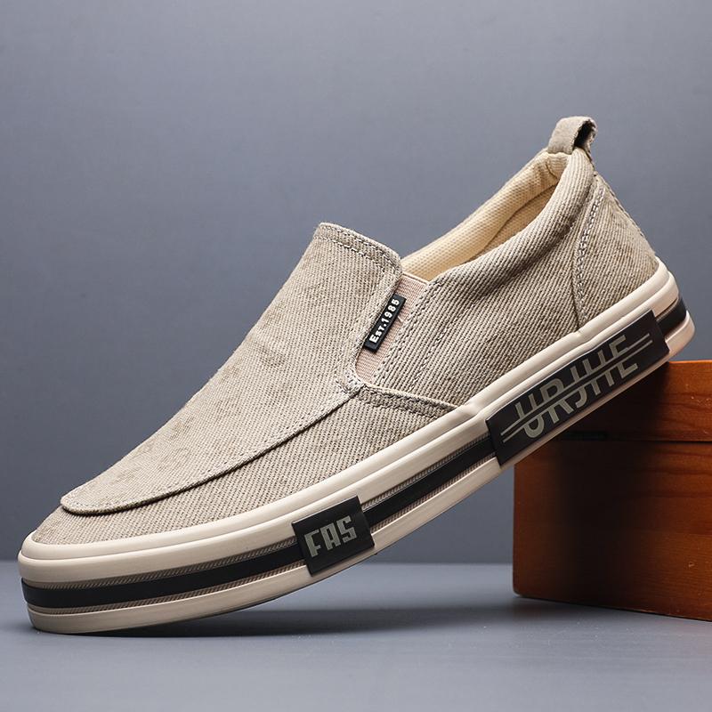 Fashion 2025 New Men's Shoes Summer Breathable Lightweight Retro Trendy Versatile Sneakers Casual Low Cut Male Canvas Footwear SS25806