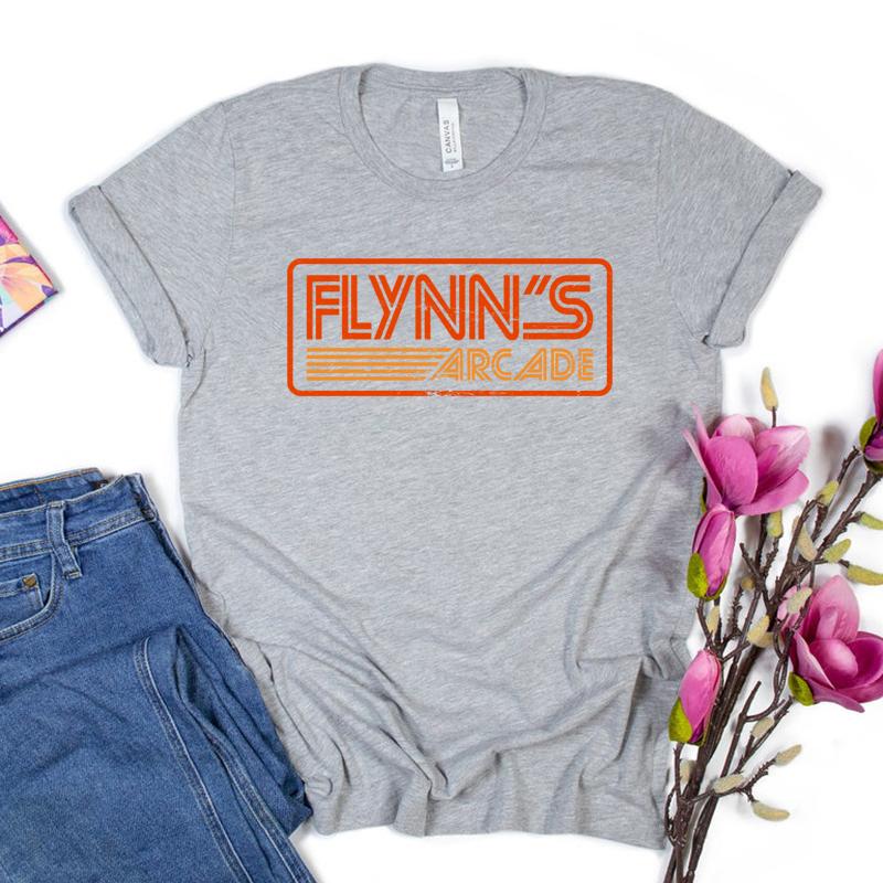 Flynns Arcade Shirt Cool Retro Vintage Graphic Tee 80s Retro Aesthetic Shirts Gift for Tron Movie Fans Tshirt Harajuku Tops S