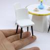 1/12 Dollhouse Simulation Dining Table Chairs Model Dollhouse Mini Living Furniture Toy Dolls House Accessories Pretend Play Toy
