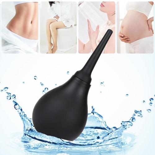 Soxeeh Enema Pump, 280ml Large Capacity, Multi-Purpose Irrigator with Backflow Prevention, Manual Pump, Lotion Injector, Silicone, Unisex