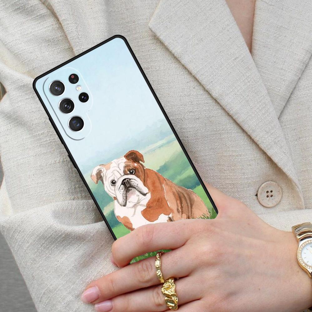 English Bulldog Pug Cell Phone Case for Samsung Galaxy S26 Ultra S25 S24 S23 S22 S21 S20 Note10 Cover