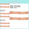 Elegant 6.5cm Plaid Polyester Ribbon In Red White And Orange White For Christmas