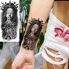 1 Sheet Scary Skull Grim Reaper Temporary Tattoos For Men Women Hand Arm Forearm, Realistic Fake Tattoo Sticker Halloween Tatoos