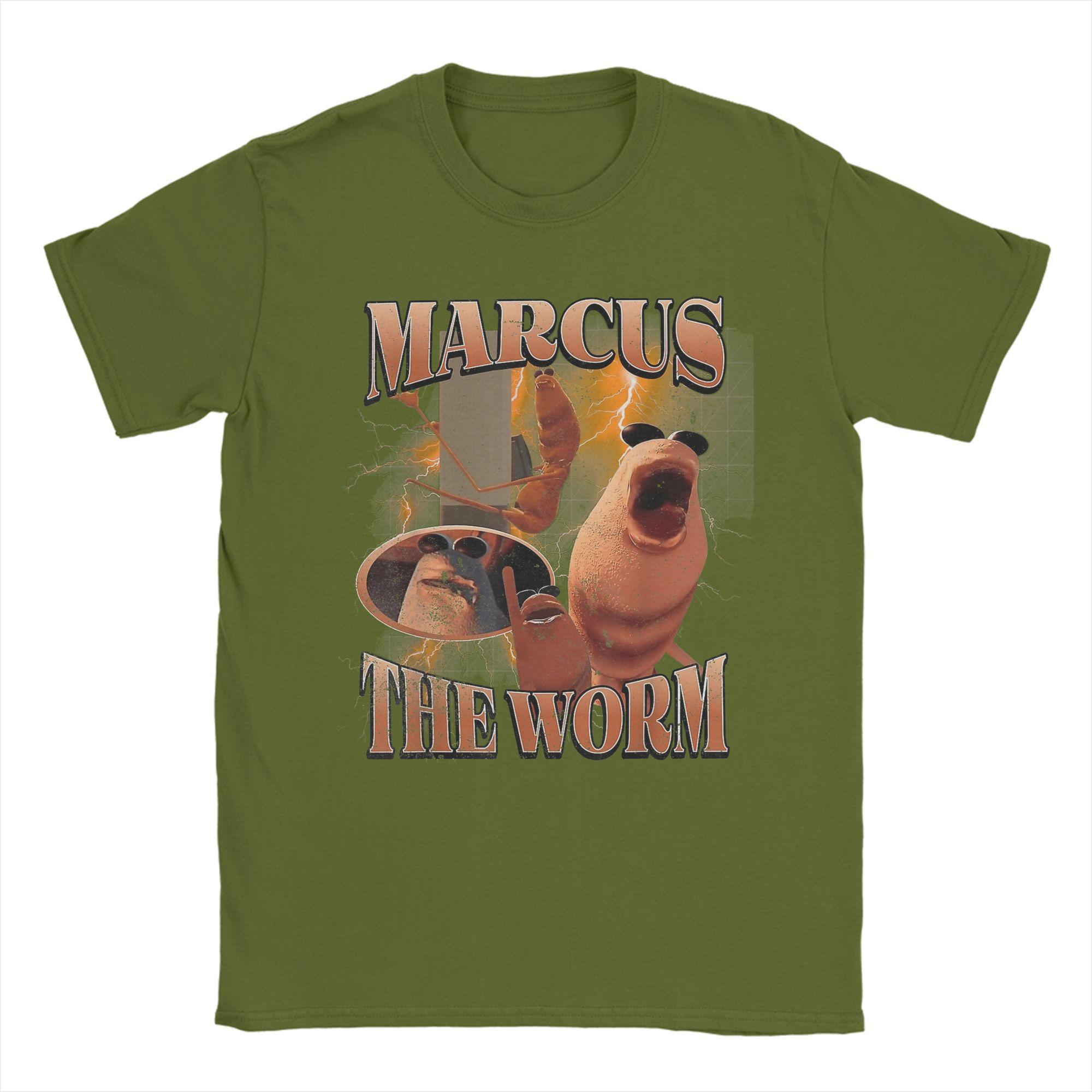 

Marcus The Worm Funny Memes T Shirt for Men Cotton Crazy T-Shirt Round Neck Tee Shirt Short Sleeve Tops New Arrival 4XL