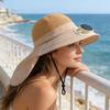 (XS, Khaki) Adults Wide Brim Sun Hat with Solar Fan UPF Protection Fisherman Hat for Hiking, Outdoor