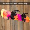 4 Ski-Snowboard-Wandhängeclips, Metall-Snowboard-Wandhängegestell mit Schrauben zur Präsentation, geeignet für Schlafzimmer, Garage, Innenlagerung
