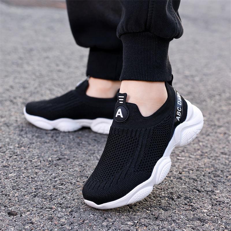2025 Spring and Summer New Breathable Mesh Boys Lightweight Sports Shoes Girls One Pedal Breathable Casual Running Shoes