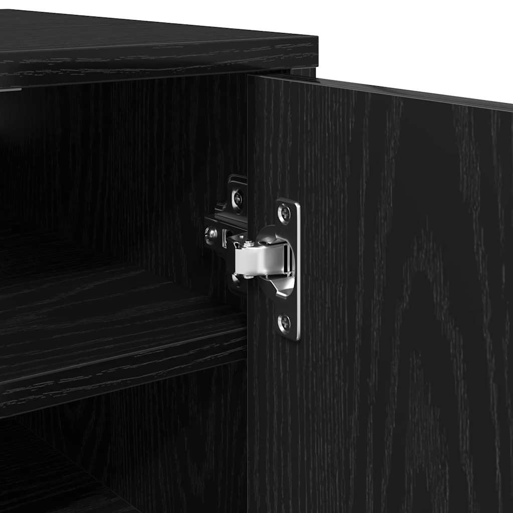 Shoe Cabinet Black Oak Effect 32 x 35 x 92 cm Particleboard