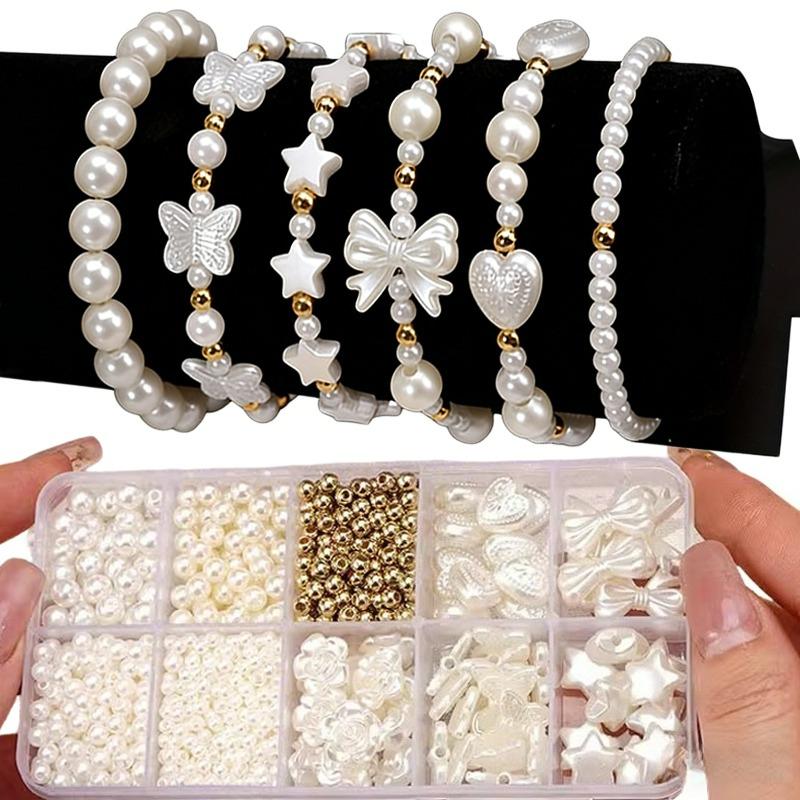 About 800pcs/box DIY Pearl Beads for Jewelry Making Loose Spacer Beads Handmade Earrings Bracelets Necklaces Crafts Accessories