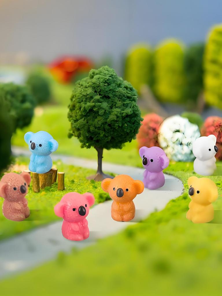 10-100pcs Cute Mini Resin Koala Miniatures Animals Figures Koala Figurine Tiny Animal Ornament for DIY Fairy Garden Decoration