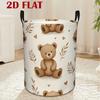 1pc, Teddy Bear Pattern Storage Basket In Light Brown Healing Style, Suitable for Bedroom Storage, Decorative And Functional Storage Basket, Laundry B