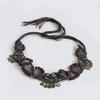 Bohemian Waist Belt Ethnic Style Handwoven With Coin And Moon Details For Vacation Wear