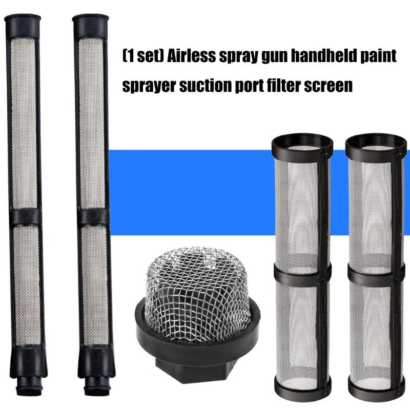 Paint Sprayer Suction Inlet Filter Strainer Replacement High Flows Metal Plastic Mesh Screen Clog Prevention Long Life