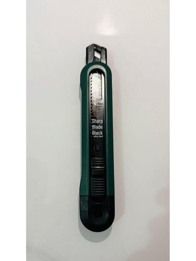 18mm All-Black Blade Utility Knife - Sharp, Durable Wallpaper & Paper Cutter with Thick ABS Handle