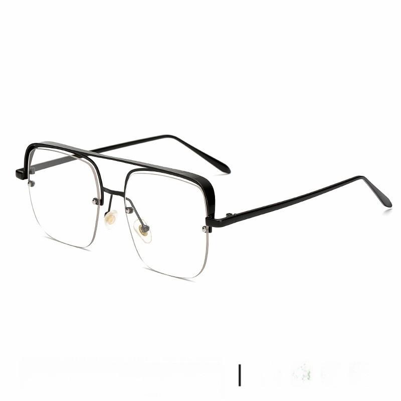 Half Frame Square Ocean Glasses With Pink Lenses For Fashionable Outdoor Wear