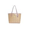 New City PVC Tote Bag Shopping Bag Shoulder Bag Handbag Large Size Women's Light Khaki 5696-SVV7O