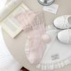 Ballet-style Double-layer Wooden Ear Cuff Children's Summer Lightweight Mesh Breathable Solid-color Pile-up Socks