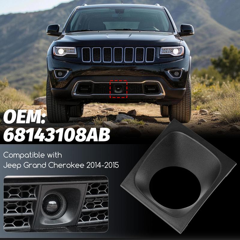 For Jeep Grand Cherokee 2014-2015 Car Front Adaptive Cruise Control Bezel Cover Front Bumper Center Bezel 68143108AB