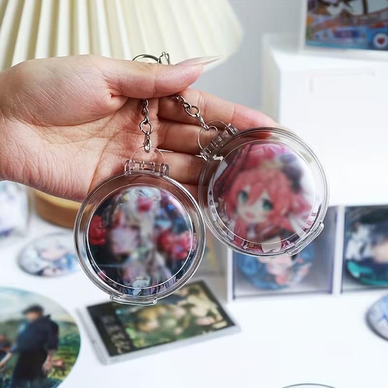 Contenitore Trasparente per Badge per Pacchi Dolorosi Borsa Espositore per Badge Anime Custodia Portatile per Gioielli e Accessori
