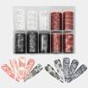 Laser Nail Stickers Black White Nail Decals Professional Nail Foils  Nail Decoration