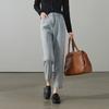 Half Elastic Waisted Pure Cotton Jeans for Women In Spring 2026, Fashionable and Versatile, Showing Off Slim and Small Leg Pants