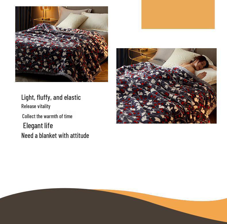 G5Z Winter Thickened Flannel Blanket – Coral Warm Single Dorm Bed Sheet Blanket