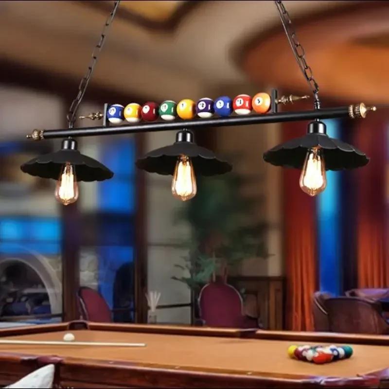 Nordic retro restaurant billiards pendant light bar coffee shop hotel personalized LED lights room decoration lighting fixtures