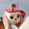 Wind High-Value Ceramic Cup With Lid Gift Box Cute Office Couple Water Cup Creative Souvenir