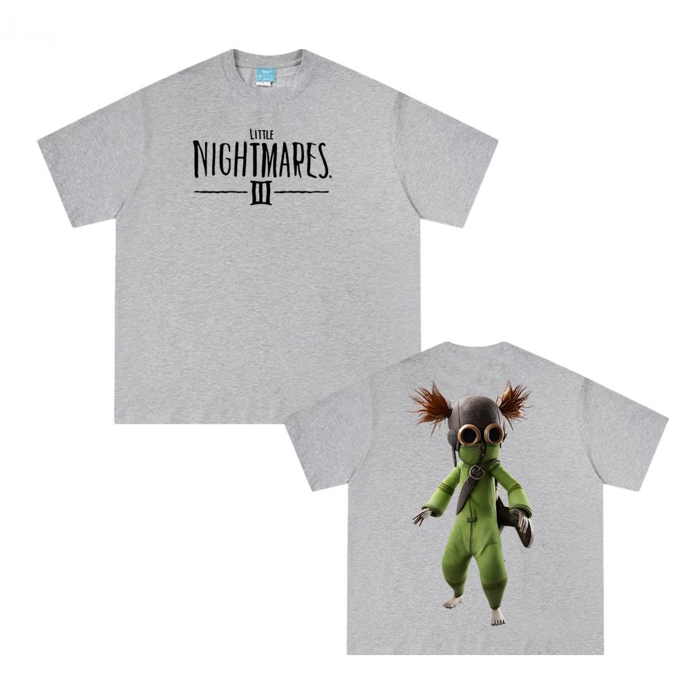 Little Nightmares 3 Alone T Shirt Game Print Tshirt 100% Cotton Tee-shirt Summer Anime Print Tshirt Manga Short Sleeve Top