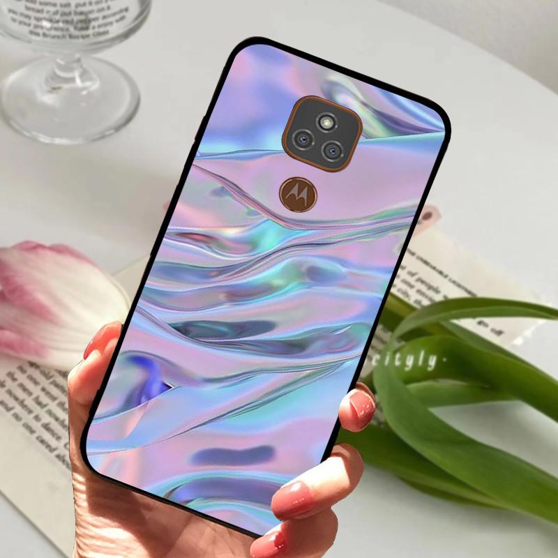 For Motorola Moto E7 Plus Cases E7Plus Cover Soft TPU Silicone Back Cover For Moto E7 E7i Power Case Black Bumper Shells Etui