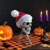 Christmas Tree Topper Halloween Tree Spooky Decorations 5 Inch Skeleton Head Party Props For Halloween Garden Home Lawn Desk