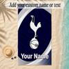 Beach TowelTottenham Hotspur FC Custom Name Text Personalized Soft Towel for Beach Pool Indoor Home Decor Gift