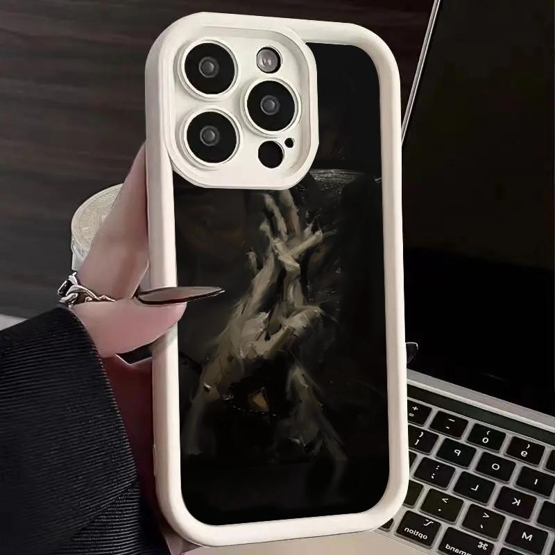 Redmi Note 13 Pro 4G Hülle für Xiaomi Redmi Note 12s 13 4G 11 11s 10s 10 12c 13c Pro Plus 5G Ölgemälde Zwei Hände Stilvolle Abdeckung