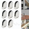 8pcs Stainless Steel Glass Clamps for 6-8mm/8-10mm/10-12mm Thickness Glass Support Brackets Clips with Hex Screwdriver