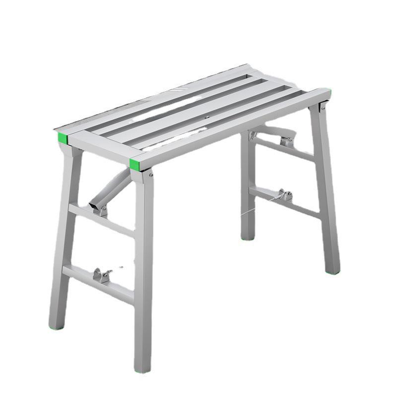 Folding Heightened Trestle Ladder and Putty Scraper for Construction