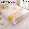 5 Pieces Plastic Bed Dust Covers Elastic Edged Oversized Anti-spill Protector for Home Renovation Furniture Storage