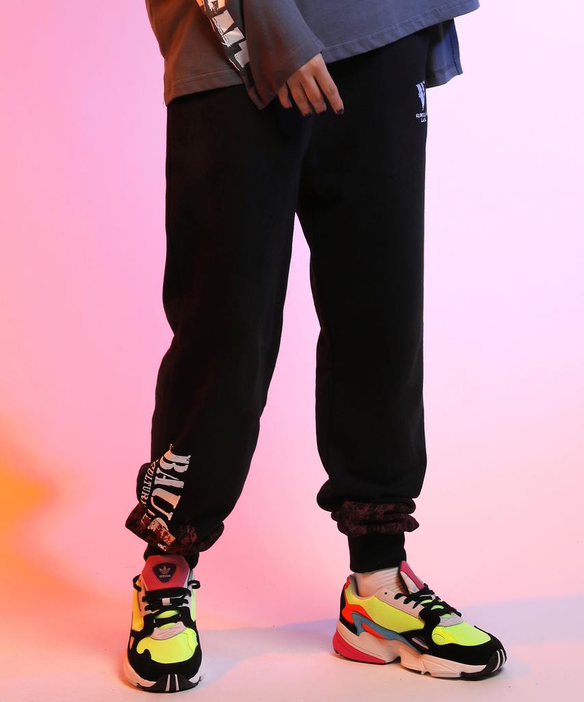 BAUST Blood Punk Printed Embroidery Sweatpants [Black]