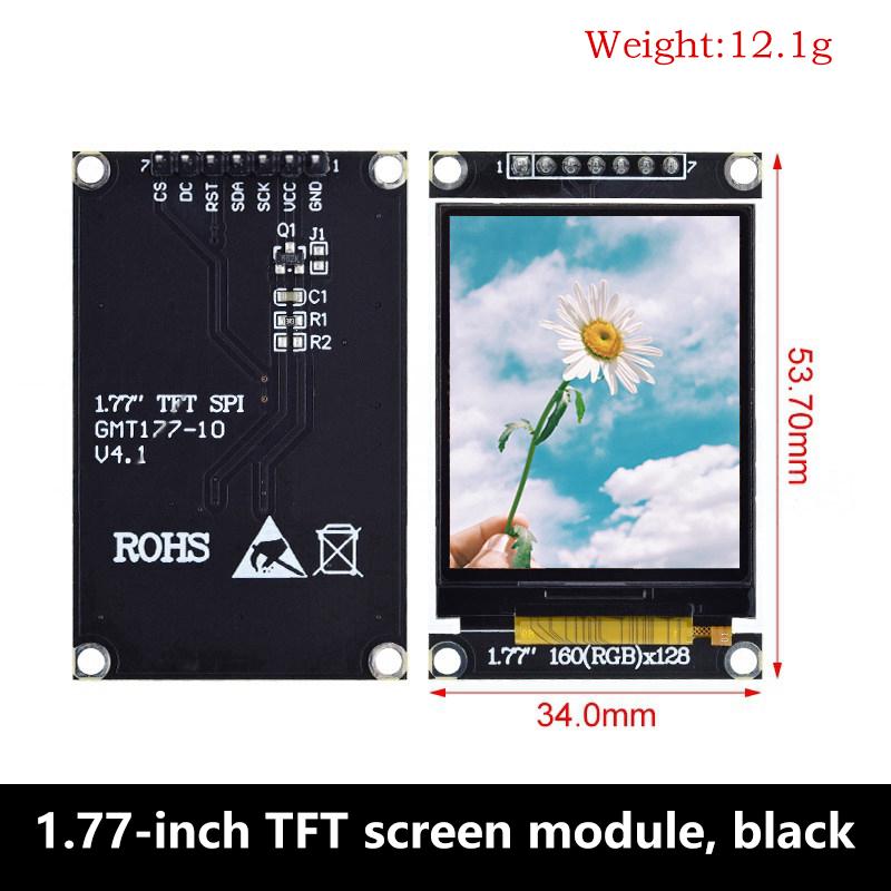 1.77/1.1/1.1/1.8 Inch SPI TFT LCD Screen Module 111X111 161X118 Color Display SPI Serial Port 7Pin Black PCB LIZAO For Arduino