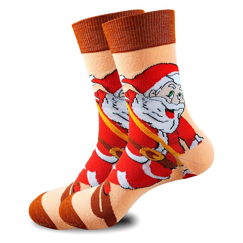 50 Christmas Stocking Styles: Autumn/Winter Cartoon Mid-Calf Socks, Perfect Holiday Gift