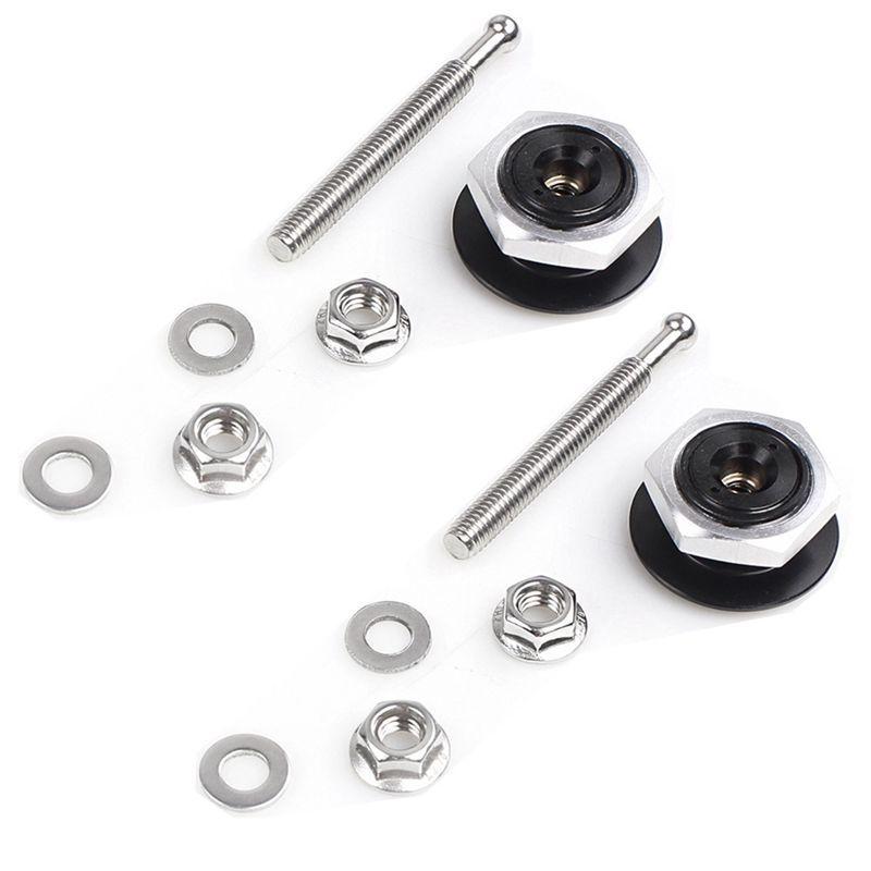 2Pcs Car Engine Hood Bonnet Lock Universal Anti Theft Lock 30Mm Hood Lock 53Mm Thread Rod