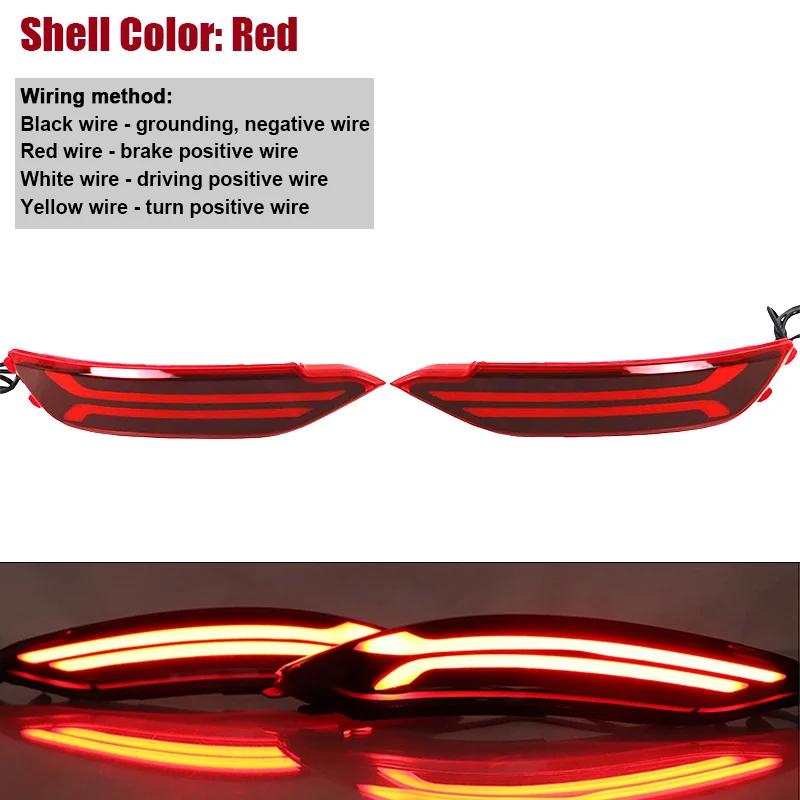 2Pcs/Pair LED Brake Lights Rear Bumper Reflector Lamp Fit For Hyundai Tucson 2015-2018 Car Accessories Fog Light Led Signal Lamp