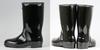 Mitsuuma Ace Lightweight Half-Length Tough Rain Boots for Men, Durable, Moisture-Resistant, Light Work, Farm Work, Black, Size 25.5 cm