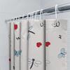Modern Bathroom Decorstylish Shower Curtain With Dragonflies Ladybugs White Floral Print For Home Decoration Accessories In Bath