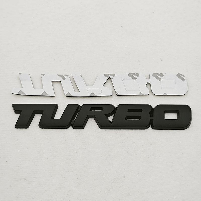 Car Sticker Turbocharged Turbo Metal Alloy 3D Metal Badge Car Modification Accessories Rear Trunk Side Fender Marking Decorative
