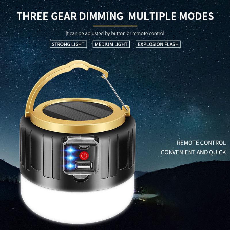 LED Solar Camping & Emergency USB Rechargeable Light