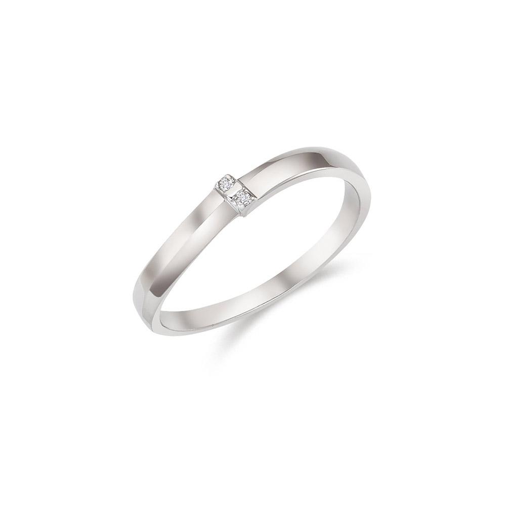 Ost [Set] Slim Edge 925 Silver Couple Ring Set (Orm3A503Qw / Orw3A503Qw)