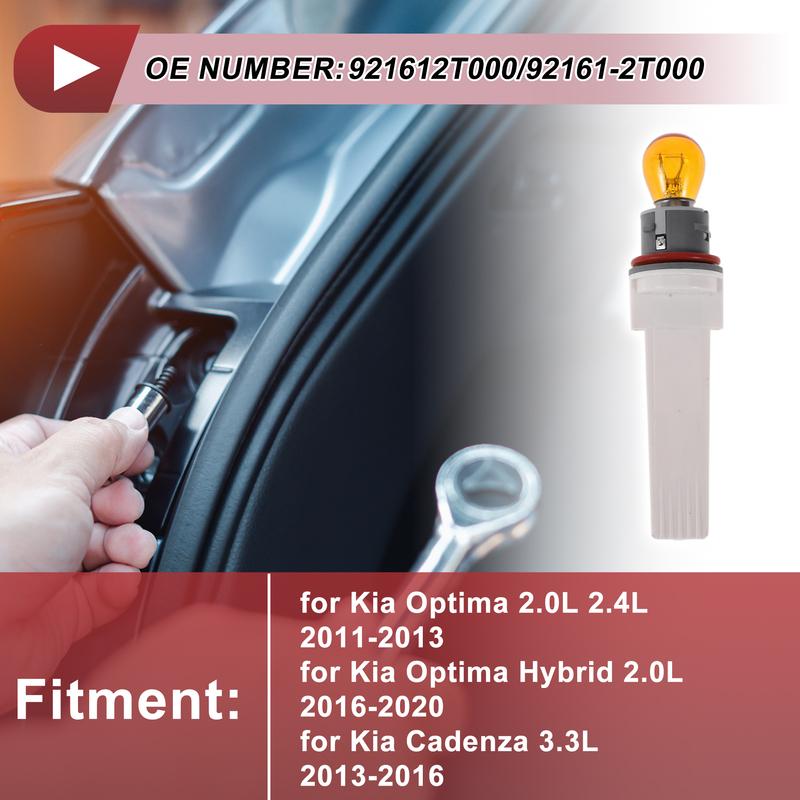 X Autohaux 1 Pc Front Turn Signal Light Socket for Kia Optima 2.0L 2.4L 2011-2013 Lamp Bulb Connector with Light Bulb