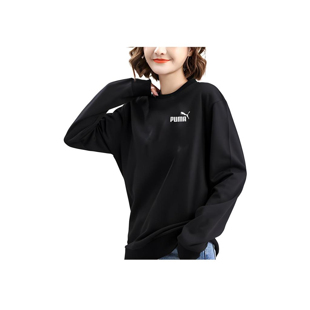 Puma Classics FW23 Brand Logo Printed Casual Pullover Sweatshirt Unisex Sweatshirt Black 678444-01